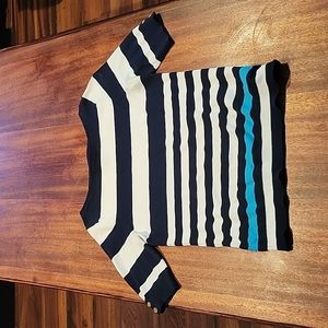 Womens Size Small Navy & White striped Ralph Lauren blouse.